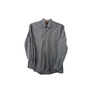 Timberland blue plaid cotton button down Size Medium